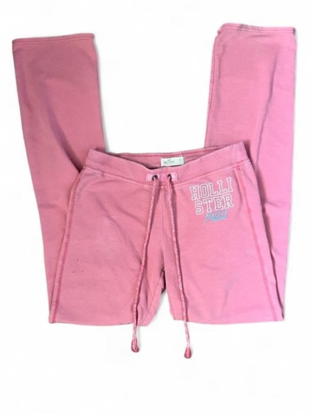 Y2K Hollister Women’s Pink Jogger Sweatpants XS Drawstring Elastic Waist Logo